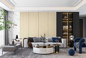 文山轻奢风格-客厅